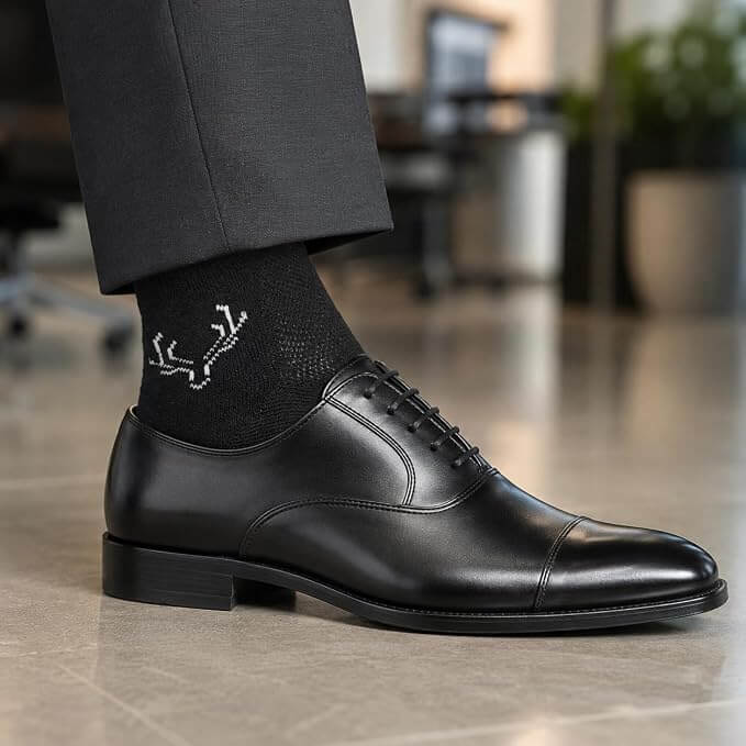 Crown Stag bamboo socks for men with formal shoes