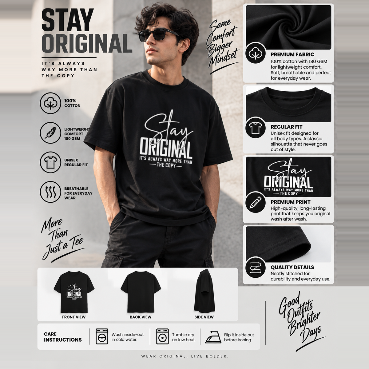 Unisex Bold Typography T-Shirt – Contemporary Streetwear