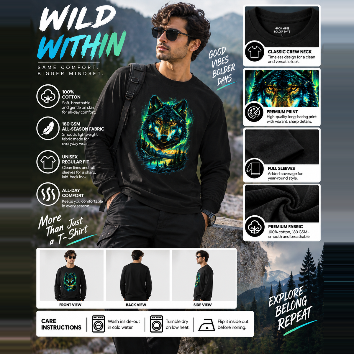 Men's Full Sleeve T-Shirt