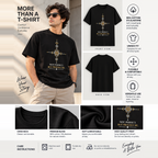 Positive Vibes Black Tee with Gold Compass Emblem