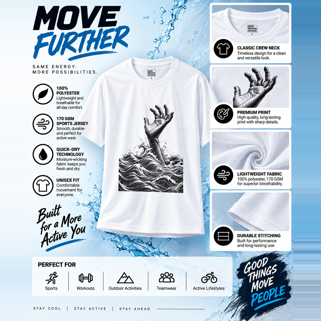 Abstract Ocean Graphic Tee – Unisex Artistic T-Shirt