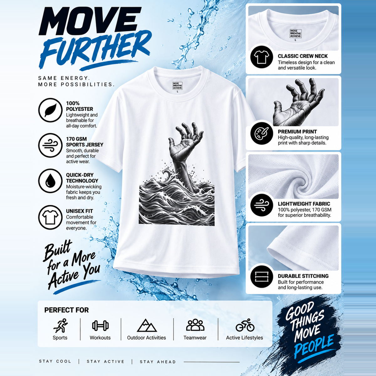 Abstract Ocean Graphic Tee – Unisex Artistic T-Shirt