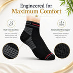 Crown Stag Striped Bamboo Ankle Socks for Men – Pack of 3