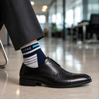 Crown Stag Striped Bamboo Ankle Socks for Men – Pack of 3