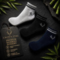 Crown Stag Breathable Bamboo Ankle Socks for Men – Pack of 3
