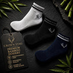 Crown Stag Breathable Bamboo Ankle Socks for Men – Pack of 3