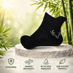 Crown Stag Plain Bamboo Ankle Socks for Men – Pack of 3