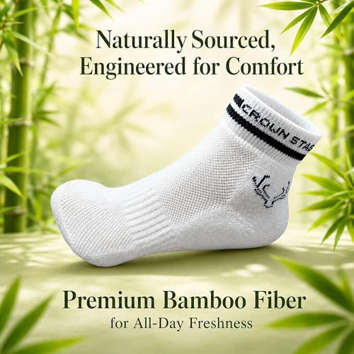 Crown Stag Breathable Bamboo Ankle Socks for Men – Pack of 3