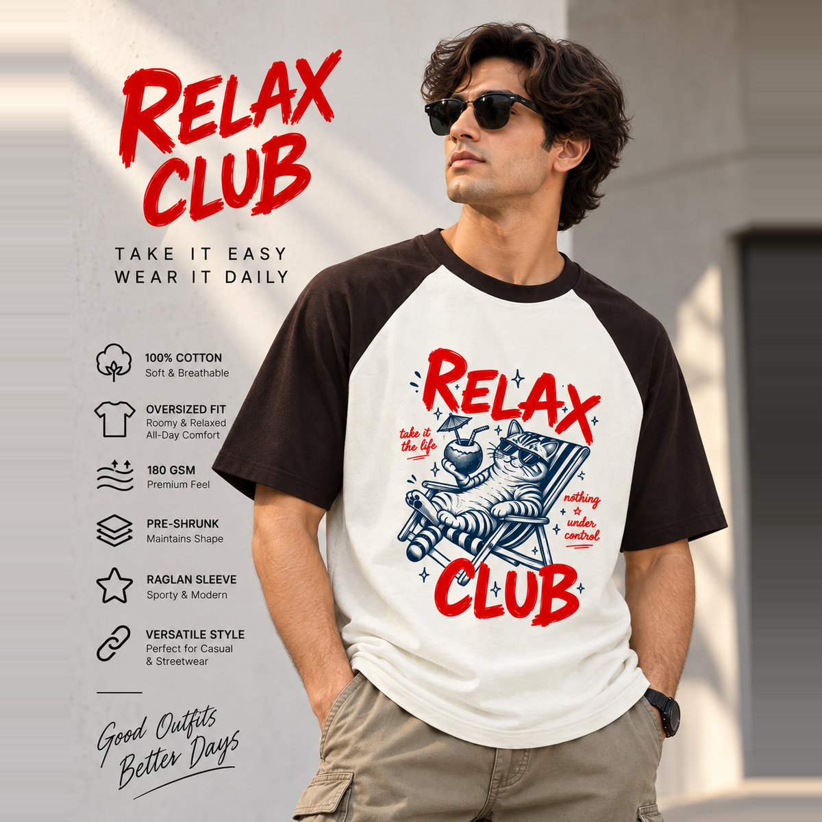 Everyday Unisex Raglan Graphic Tee | Contrast Sleeve T-Shirt