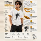 Unisex Sketch Art Ringer T-Shirt – Minimalist Casual Wear